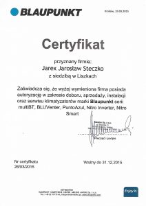 Klimatyzacja Kraków Certyfikaty